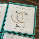Dot & Dash Morse Code Hoop Earrings