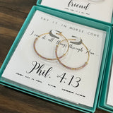 Dot & Dash Morse Code Hoop Earrings