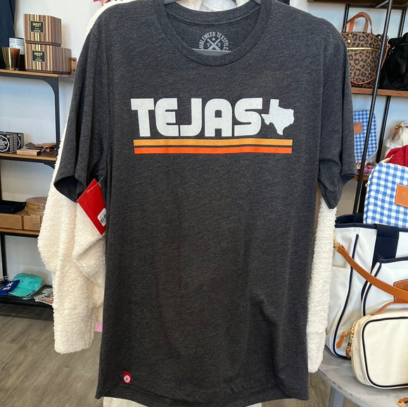 Tejas Stripes (Charcoal) T-Shirt