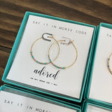 Dot & Dash Morse Code Hoop Earrings