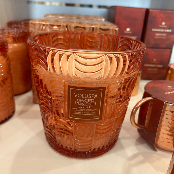 Voluspa Glass 3 Wick Hearth Candle