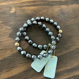 Enewton Dark Grey Pearl Bracelets