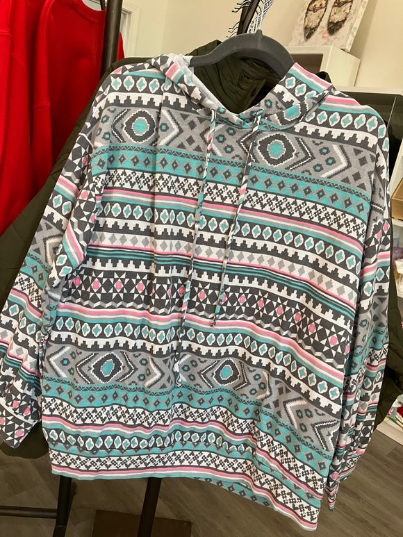 Super Soft Hoodie - Aztec Print