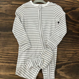 Copper Pearl Zip Up Footie 3-6m