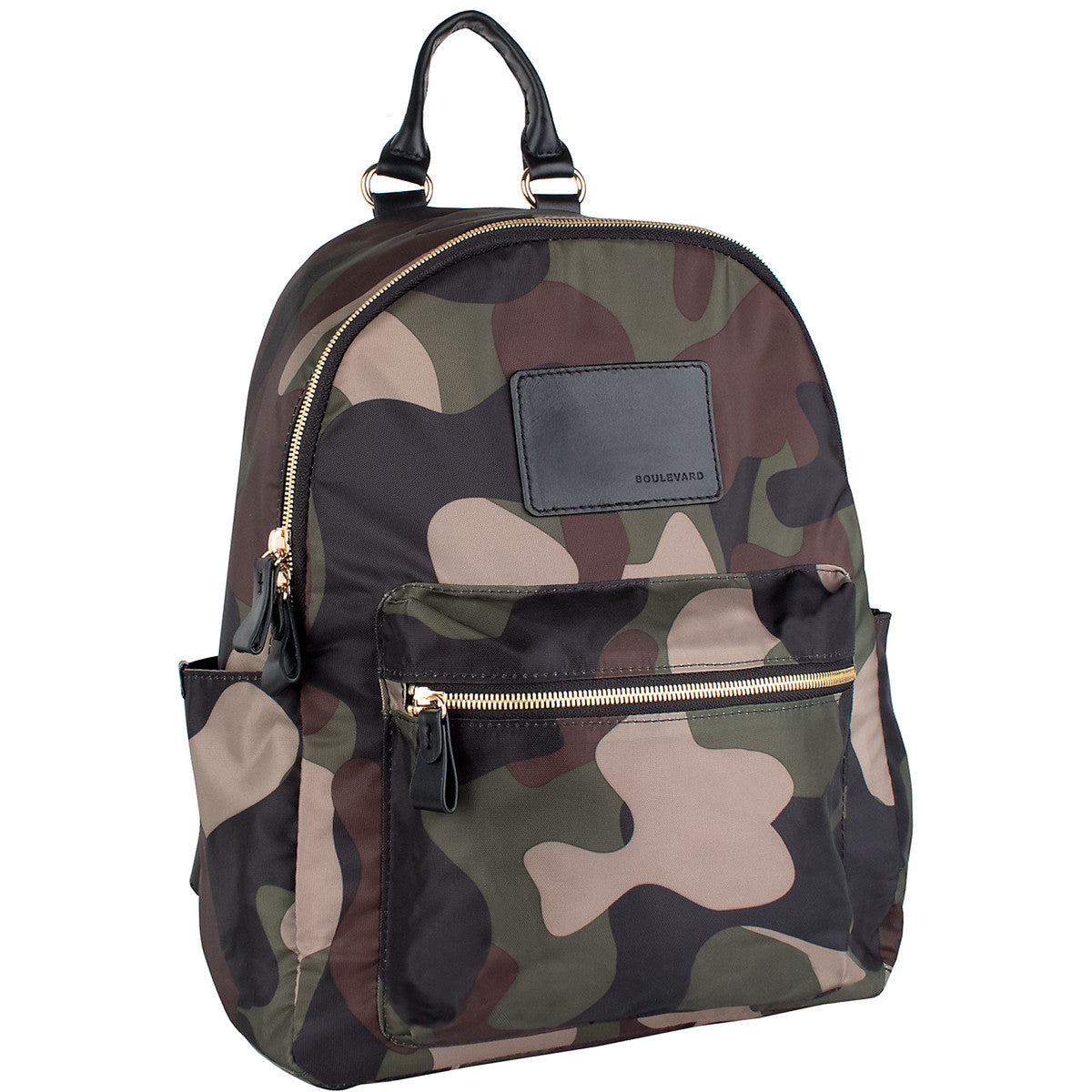Boulevard Brandy Nylon Leather Black Backpack Custom HY-NWT Brandy Nylon and Leather Backpack – Sophisticated Thread main image 2
