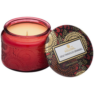 Voluspa Petite Embossed Glass Jar Candle