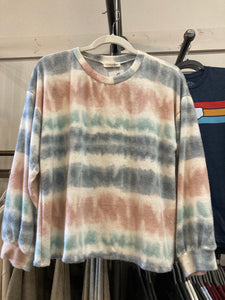 Tie Dye French Terry Knit LS Top