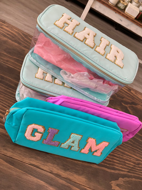 Varsity Nylon Cosmetic Bag