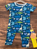 Kickee Pants Print Short Sleeve Pajama Set w/ Pants (12-18m)