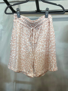 Pink/Cream Leopard Lounge Shorts