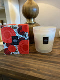 Voluspa Glass 3 Wick Hearth Candle