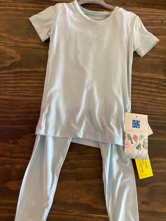 Kickee Pants Short Sleeve Pajama Set with Pants (4t)