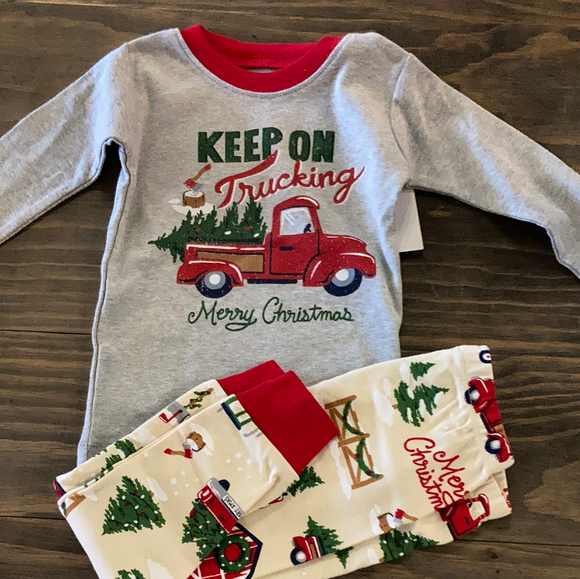 LBH Kids Applique PJ Set - Keep on Trucking