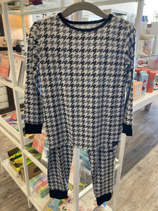 Sweet Bamboo Houndstooth, Charcoal/Grey