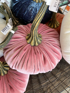 Handmade Large Velvet Pumpkin