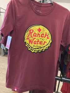 TWT Ranch Water Bottle Cap T-Shirt (Maroon)