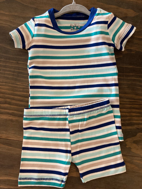 Kickee Pants Print Short Sleeve Pajama Set with Shorts - 18 to 24m
