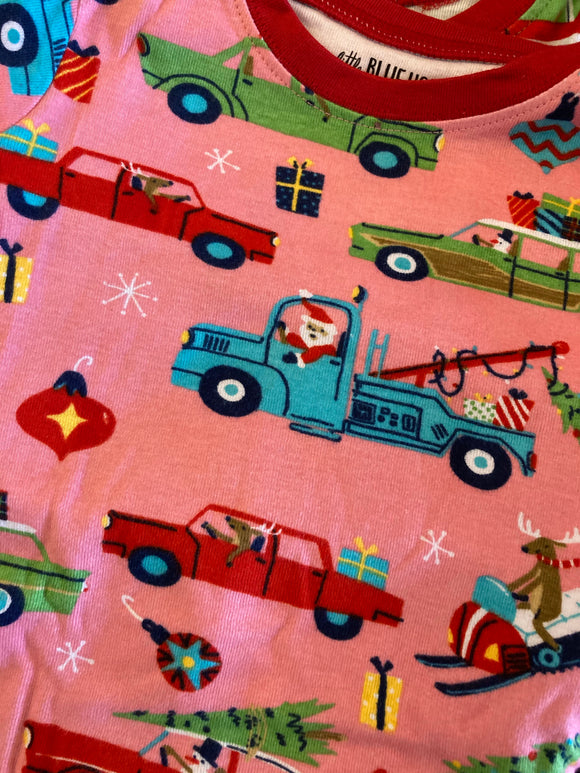 LBH Kids Pajama Set - Pink Retro Christmas