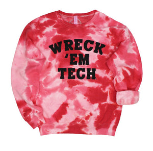 Wreck 'Em Tech Dream On Tie Dye Pullover