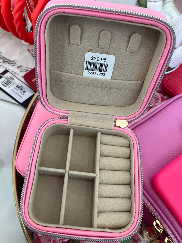 Pink Small Square Jewelry Case