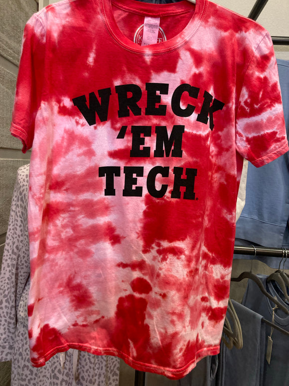 Wreck 'Em Tech Dream On Tie Dye Tee