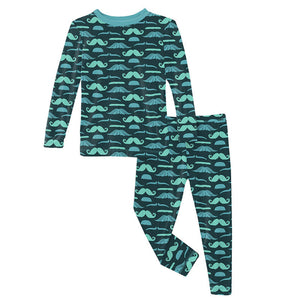 Kickee Pants Print Long Sleeve Pajama Set - 4t