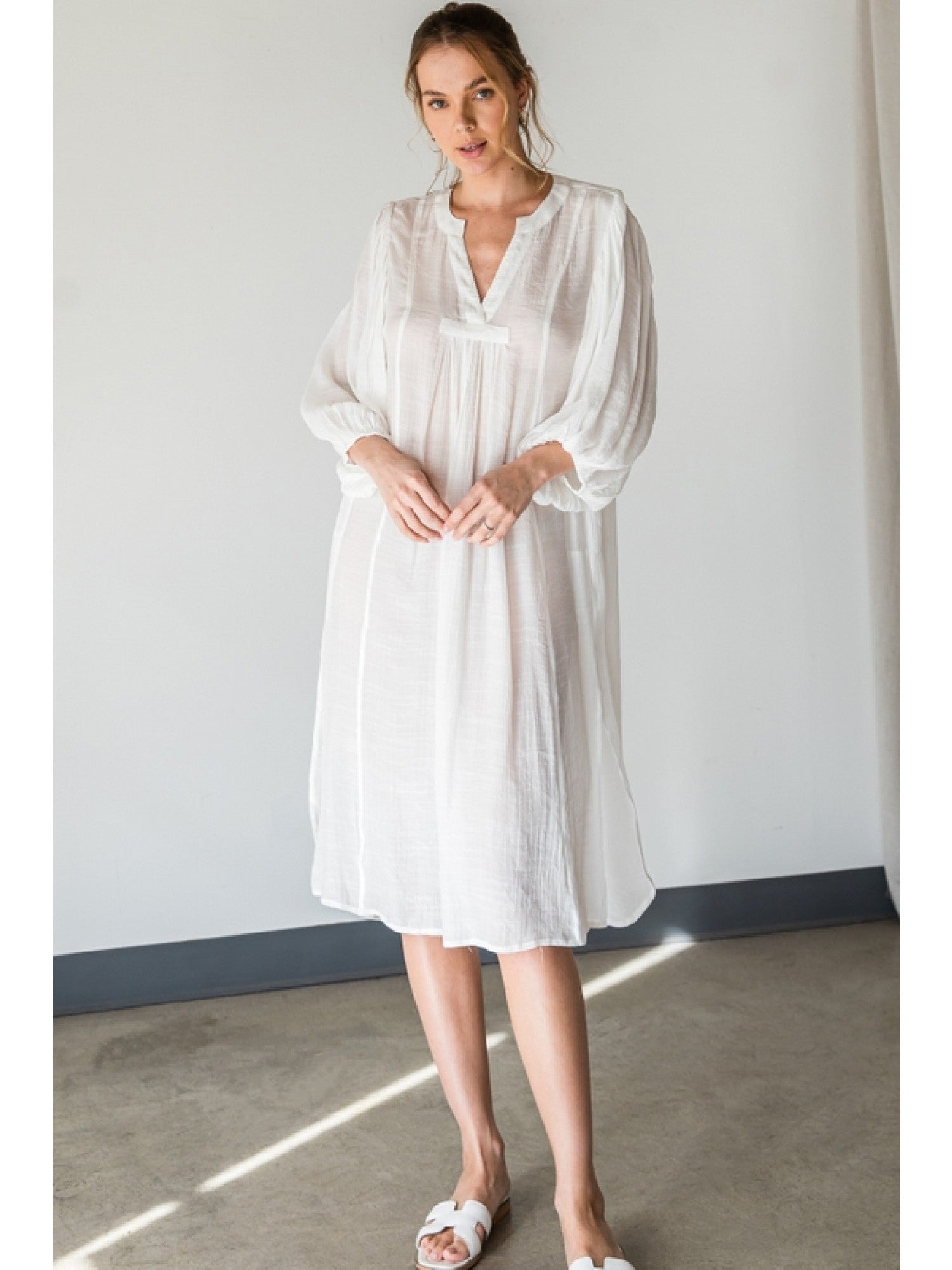 Gauze Maxi Dress Cover-Up (White) – Katy & Co
