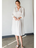 Gauze Maxi Dress Cover-Up (White)