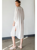 Gauze Maxi Dress Cover-Up (White)